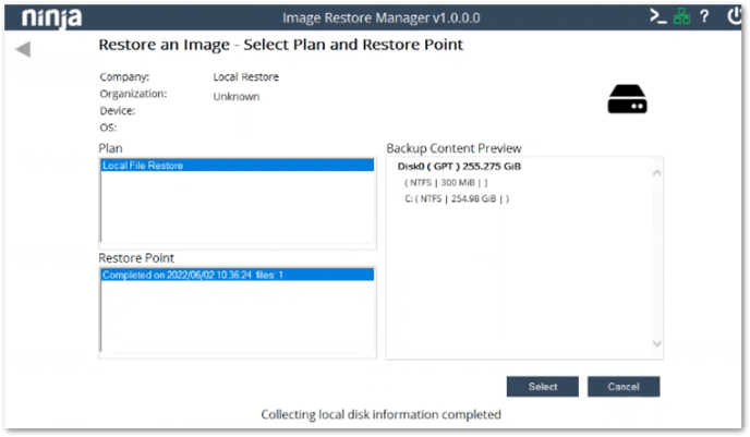 image restore manager 4